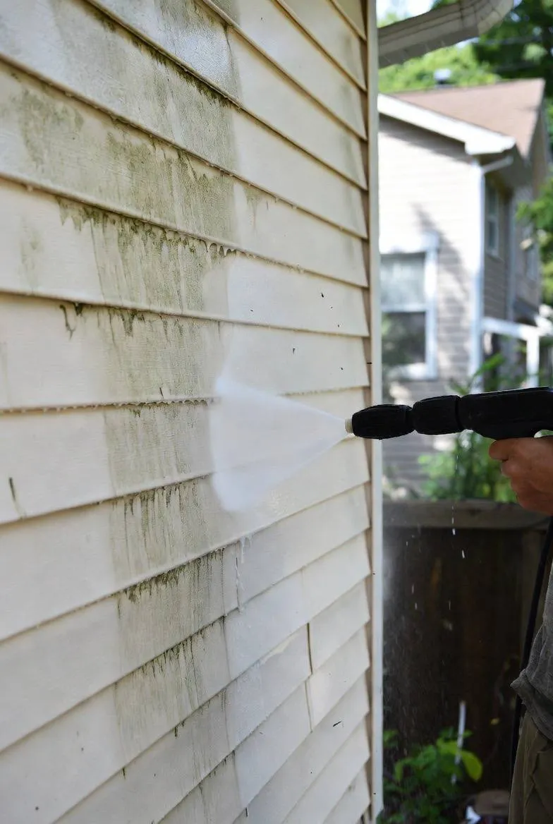 House siding professionally soft washed in Rochester NH